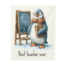 Best Teacher Ever Winter Penguin Design
