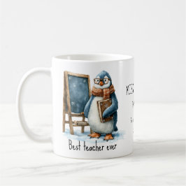 Best Teacher Ever Winter Penguin Design Kaffemugg