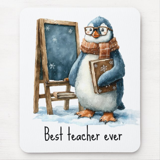 Best Teacher Ever Winter Penguin Design Musmatta (Framsidan)