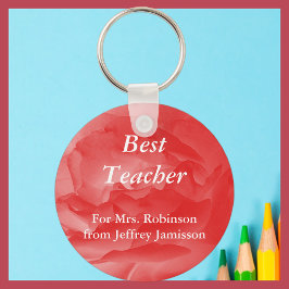 Best Teacher Keychain (Nyckelring), Coral Ro Nyckelring
