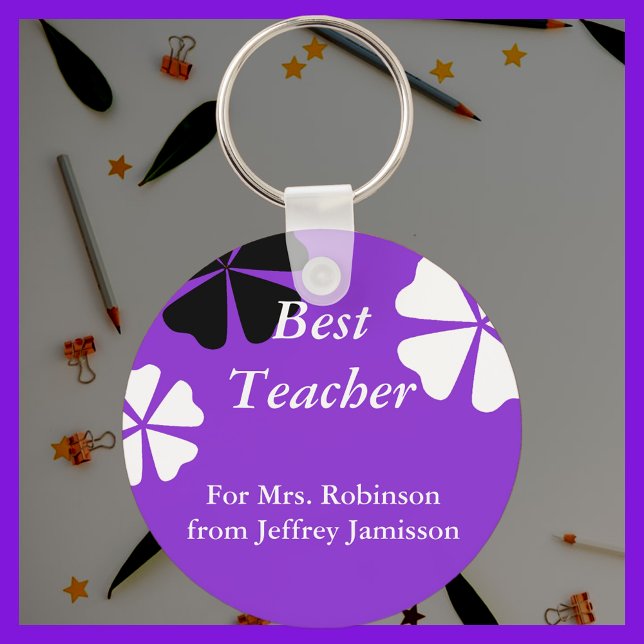 Best Teacher Keychain (Nyckelring), Lila Nyckelring (Skapare uppladdad)