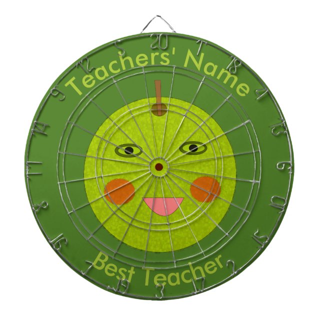 Best Teacher Lycklig Apple Anpassningsbar Dart Boa Darttavla (Framsidan)