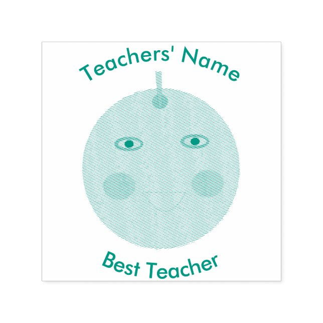 Best Teacher Lycklig Apple Anpassningsbar Self Ink Självfärgande Stämpel (Design)