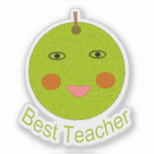 Best Teacher Lycklig Apple-form Klistermärken