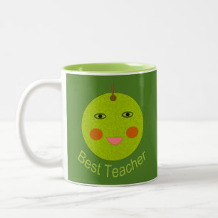 Best Teacher Lycklig Apple Mugg