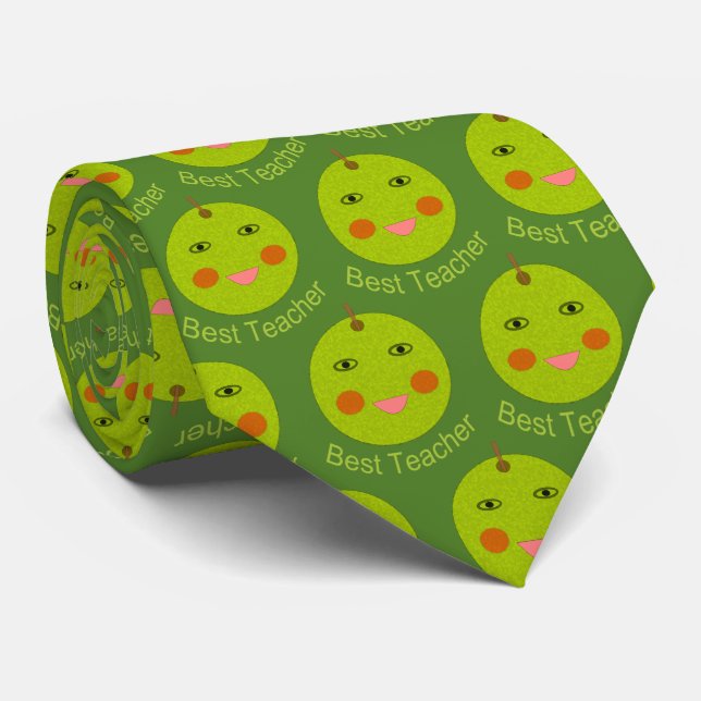 Best Teacher Lycklig Apple Tie Slips (Rullad)