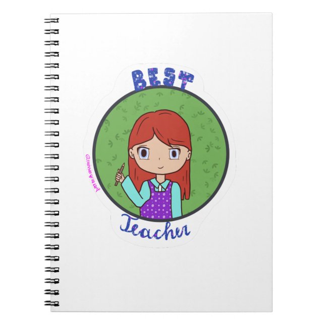 Best Teacher Pledge Doodle Teckning Anteckningsbok (Framsidan)