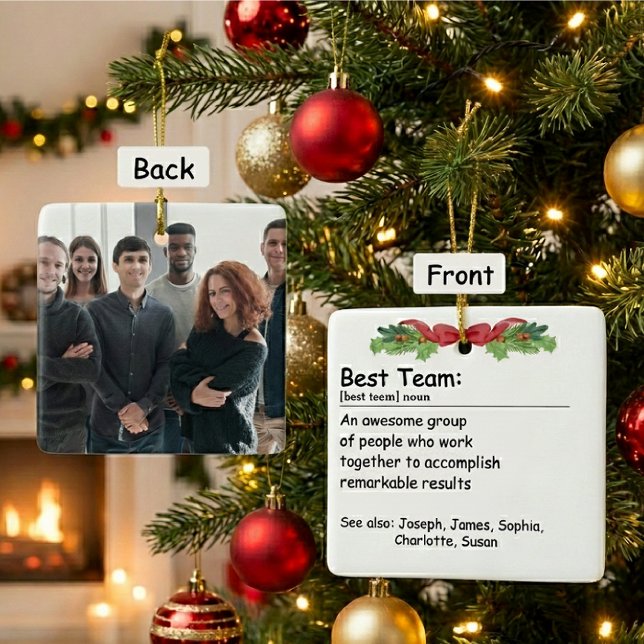 Best Team Definition Custom Photo Julgransprydnad Keramik (Skapare uppladdad)