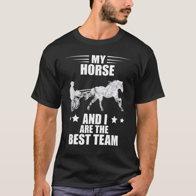 Best Team Horse Tävla Equitation Trotting Harness T Shirt (Framsida)