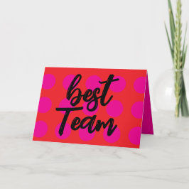 "Best Team"-utvärderingskort för medarbetare Meddelande