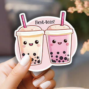 Best Teas Boba Tea Kawaii Klistermärken