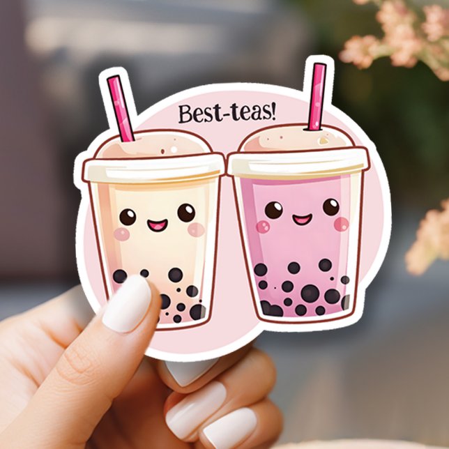 Best Teas Boba Tea Kawaii Klistermärken (Skapare uppladdad)