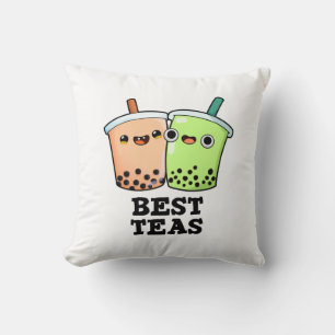 Best Teas Funny Besties Boba Tea Pun Kudde