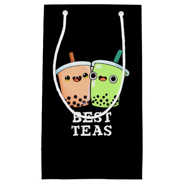 Best Teas Funny Besties Boba Tea Pun Mörk BG (Framsidan)