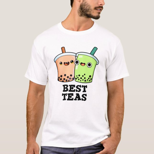 Best Teas Funny Besties Boba Tea Pun T Shirt (Framsida)