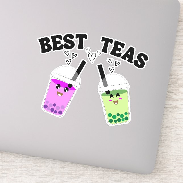 Best Teas, Matcha bubbelte Klistermärken (Detalj)