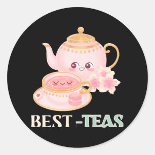 Best-Teas Tea Älskare Runt Klistermärke