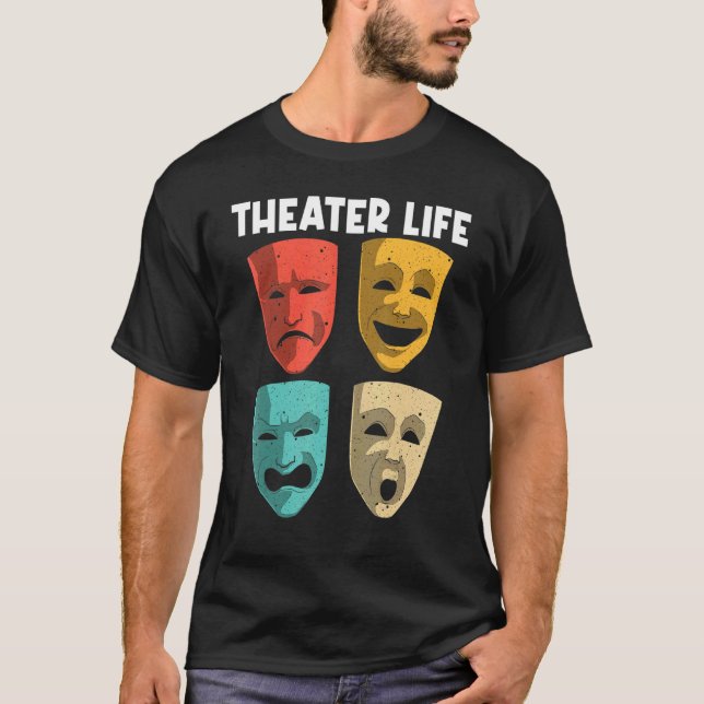 Best Theater For Men Women Broadway Musical Theate T Shirt (Framsida)
