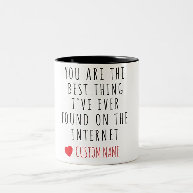 Best Thing I Found Online – Custom Name Mug Två-Tonad Mugg (Center)