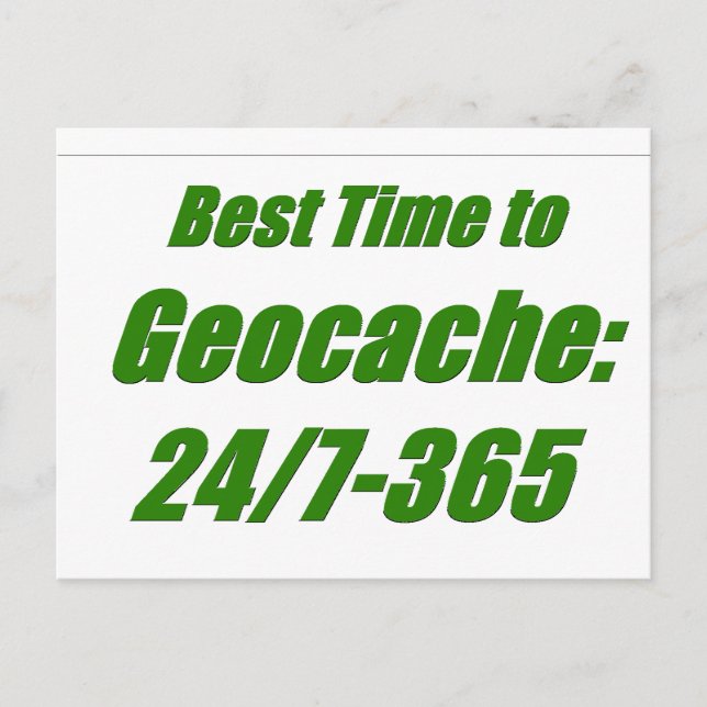 Best Time to Geocache Vykort (Framsida)