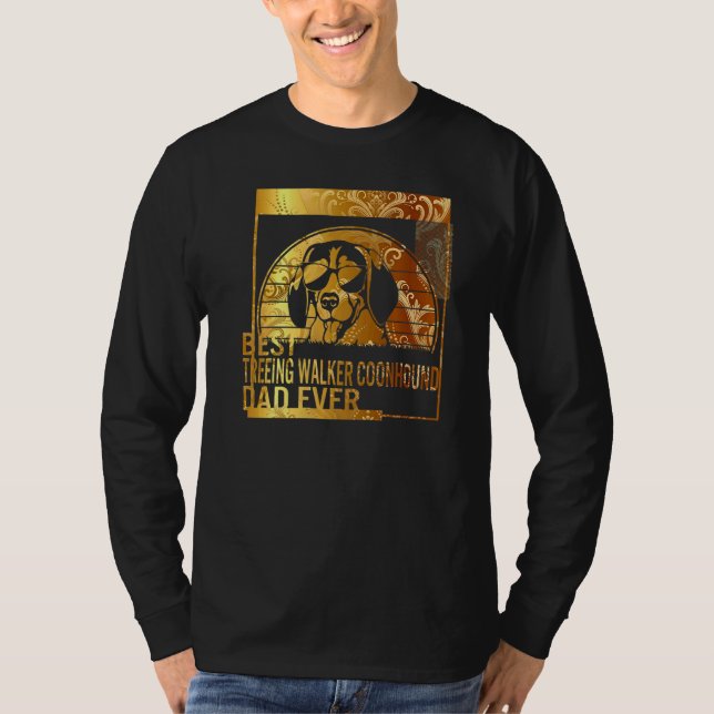 Best Treeing Walker Coonhound Pappa One hund pappa T Shirt (Framsida)