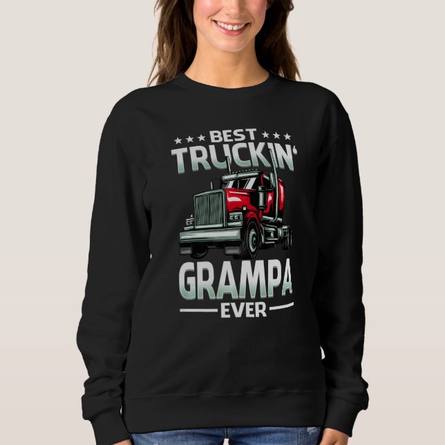 Best Truckin' Grampa Ever Trucker Father's Day T Shirt (Framsida)