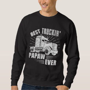 Best Truckin Papaw Aldrig Trucker Gift Fars dag Lång Ärmad Tröja