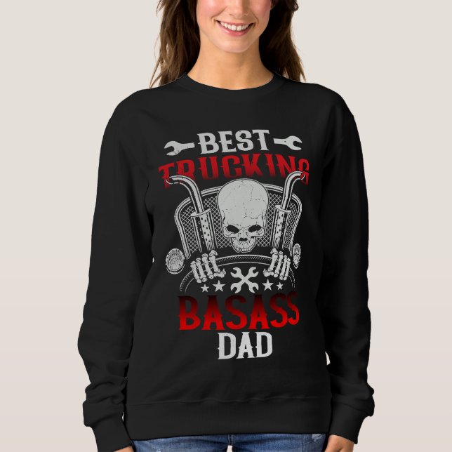 Best Trucking Dad Truck Driver Father Dad Husband  T Shirt (Framsida)