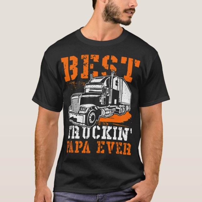 Best Trucking Pappa All Funny Lastbil gay body T Shirt (Framsida)