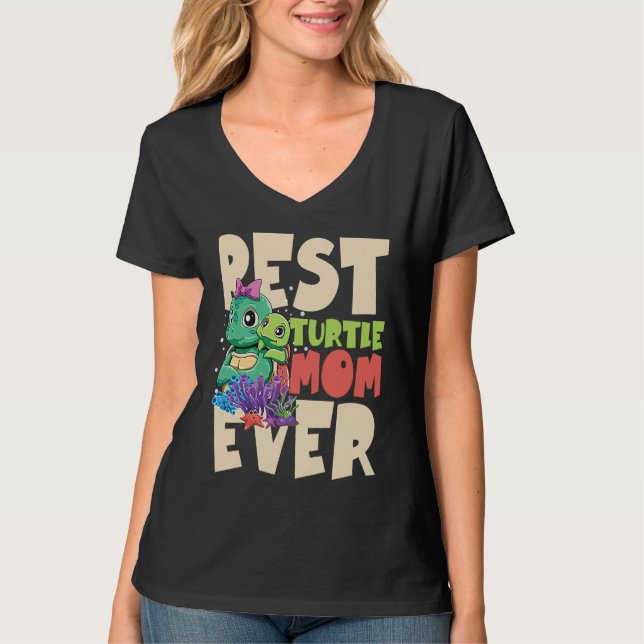 Best Turtle Mom Ever for a Turtle Mother Turtle T Shirt (Framsida)