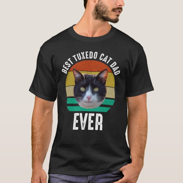Best Tuxedo Cat Pappa någonsin T Shirt (Framsida)