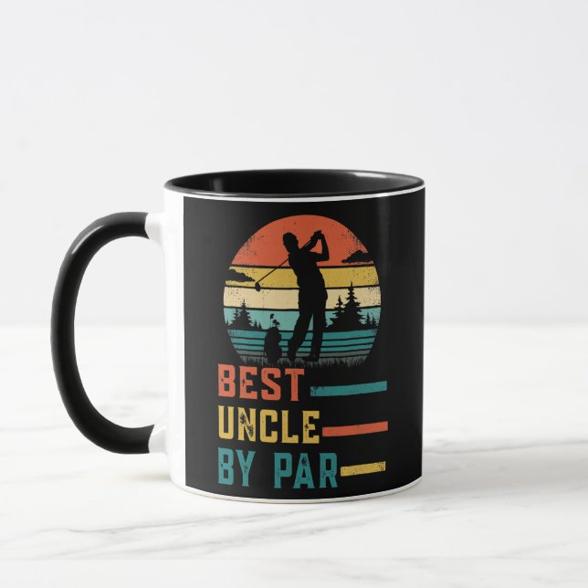 Best Uncle By Par Daddy Father's Day Gift Golf Mugg (Vänster)