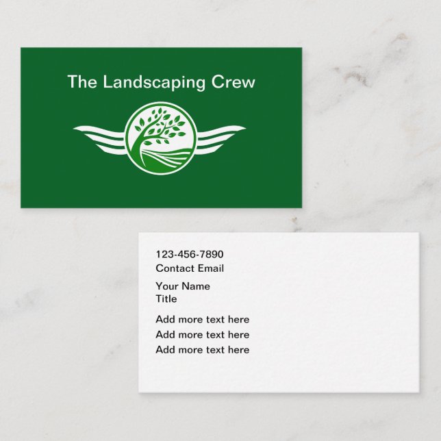 Best Unique Landscaping Service Tidsbeställning Kort (Fram/baksida)