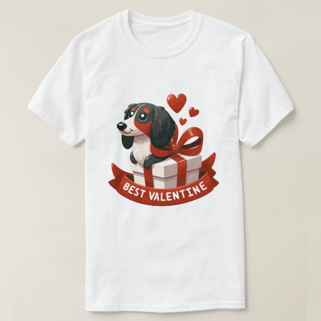 Best Valentine Dachshund - insvälld i Kärlek T-Shi T Shirt (Design framsida)