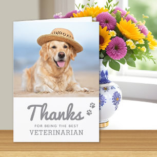 Best Veterinarian Veterinary Tass avtryck Pet Phot Tack Kort