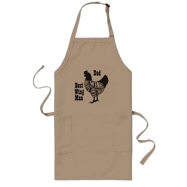 Best Vinge Man, Chicken Anpassade Apron Långt Förkläde (Framsidan)