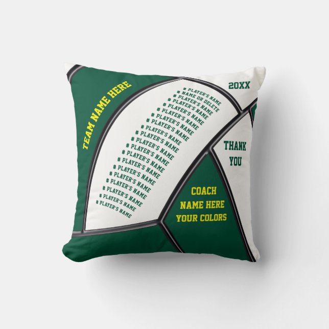 Best Volleyball Coach-gåvor, ALL Players Namn Kudde (Framsida)