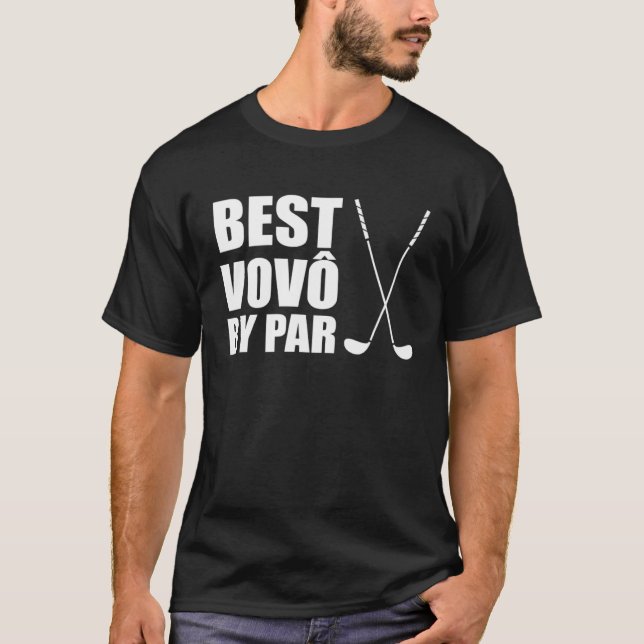 Best Vovo By Par Portuguese Grandpa Golfer Pun T Shirt (Framsida)