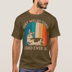 Best Welsh Corgi Hund Pappa någonsin Retro Graphic T Shirt