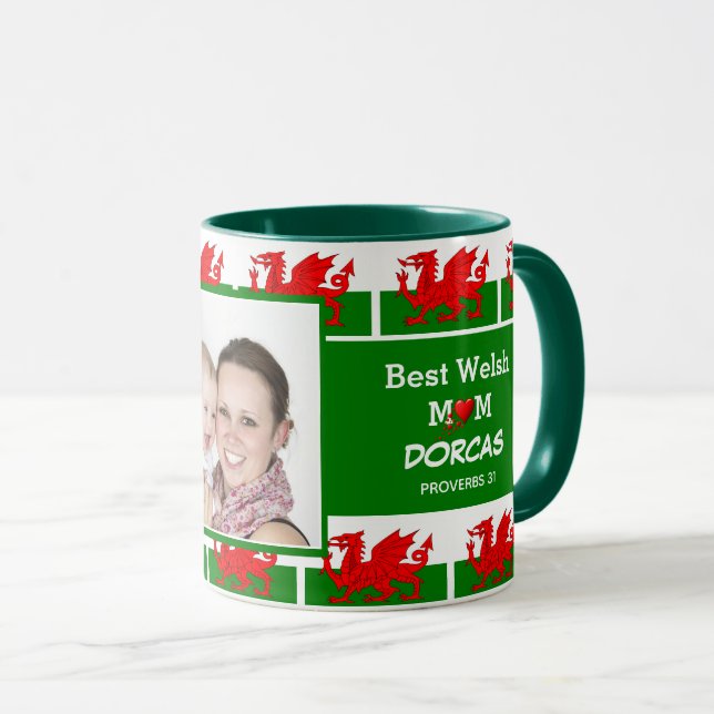 BEST WELSH MORSA Anpassningsbar Wales Flagga Photo Mugg (Framsida höger)