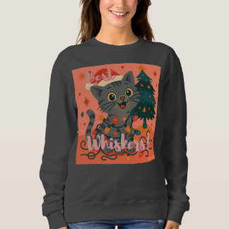 Best Whiskers! Funny Santa Cat T Shirt