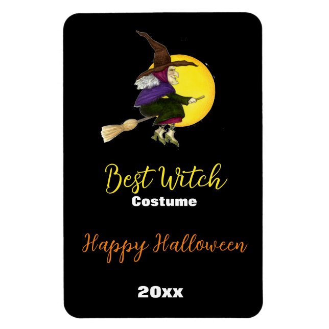 Best Witch Costume Halloween fest Award Magnet (Vertikal)