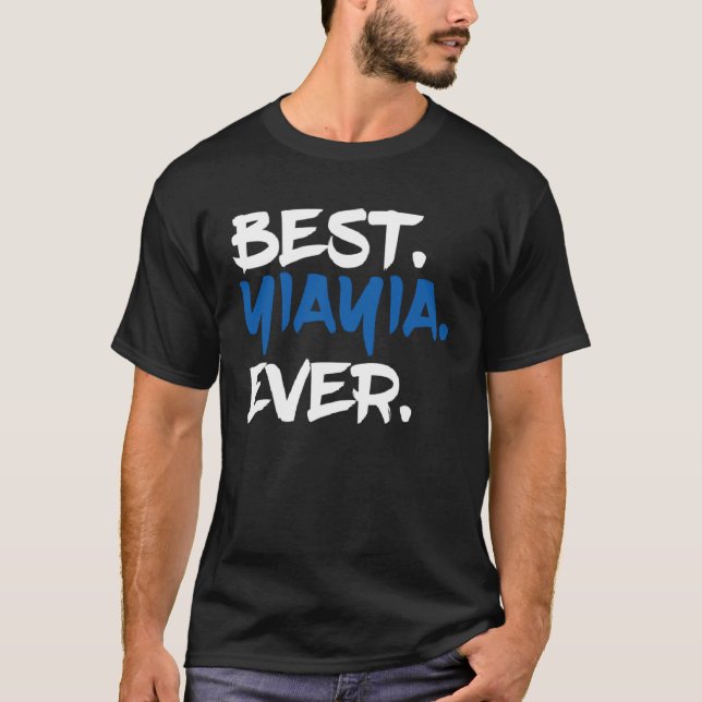 Best Yiayia Aldrig Grekisk mormor T Shirt (Framsida)