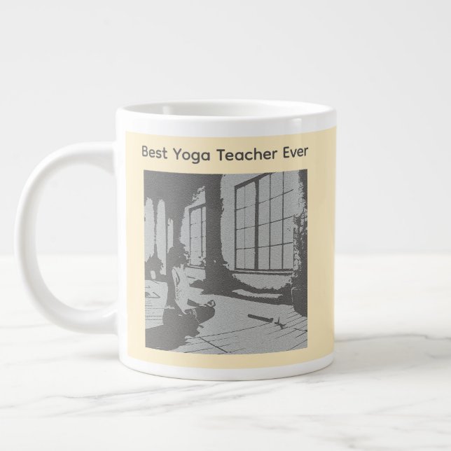 Best Yoga Teacher Ever Jumbo Mugg (Vänster)