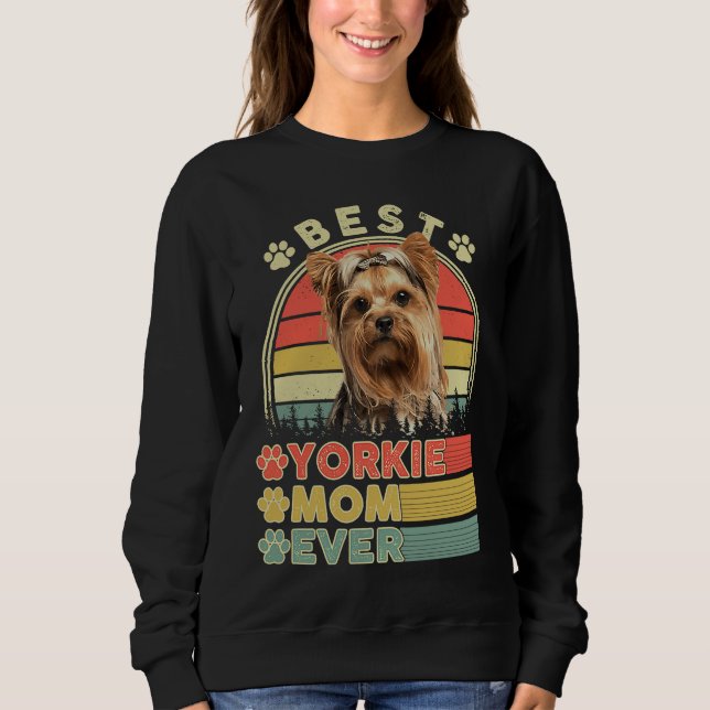 Best Yorkie Mom Ever Yorkshire Terrier  Dog Mother T Shirt (Framsida)