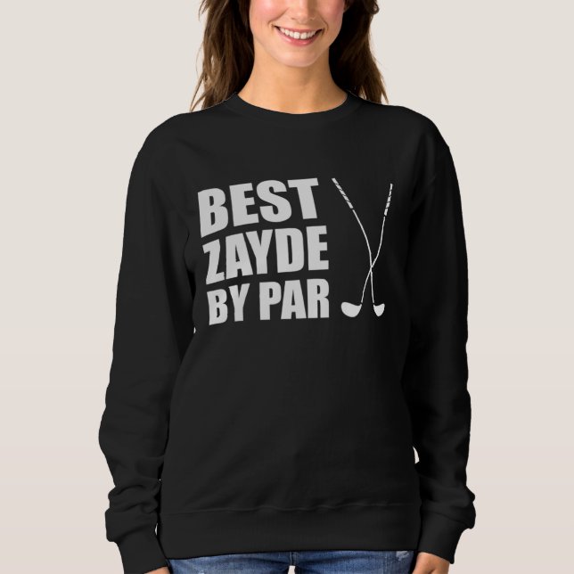 Best Zayde By Par Jewish Grandpa Golfer Pun T Shirt (Framsida)