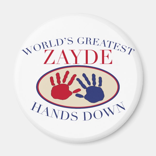 Best Zayde Händer Down Magnet (Framsidan)