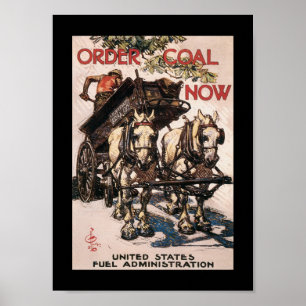 Beställ kol nu, Världskrig II Poster