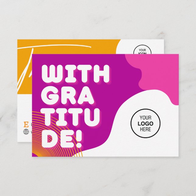 Beställ Tack för val av användarens färgkort (Fram/baksida)