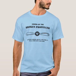 Beställa av, den brutna propellern - blåttT-tröja T-shirt